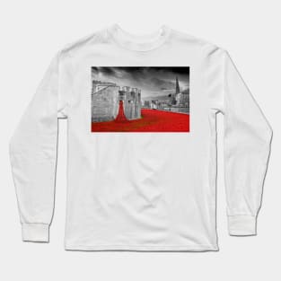 Tower of London Red Poppies Long Sleeve T-Shirt